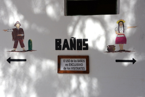 Ba&ntilde;os depicting typical native male and female clothing.
