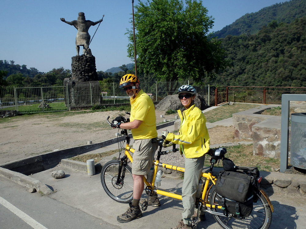 Dennis and Terry Struck at the Indigenous Peoples Celebration Monument El Indio (the Indian) in Parque Nacional Campo de los Alisos,Tucum&aacute;n / Tucuman, Argentina.
