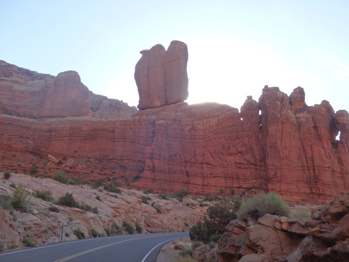 Falcon Rock, looking east on the way up to the main mesa.