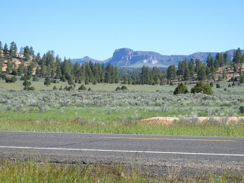 Looking west.