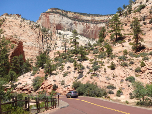Pedaling through Zion NP.