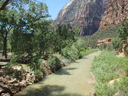 Return Hike over the Virgin River.