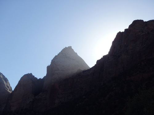 Cycling through Zion NP's Virgin Valley.