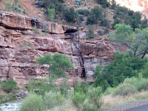 Cycling through Zion NP's Virgin Valley.
