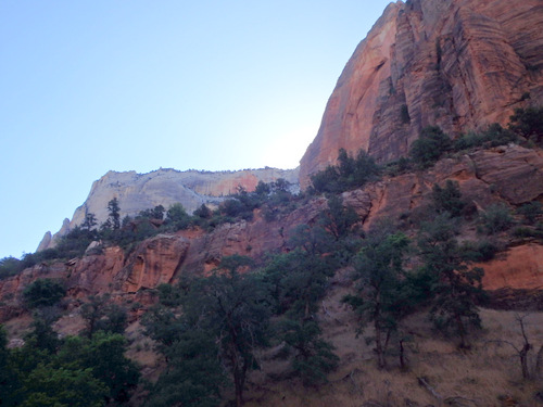 Cycling through Zion NP's Virgin Valley.