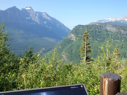 Looking south from Going to the Sun Road.