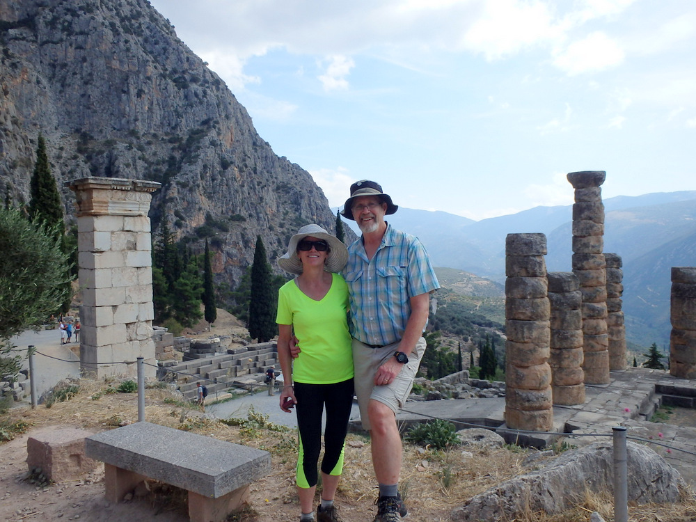 Dennis and Terry Struck at the Temple of Apollo; Delphi/Pythia, Greece; 18 September 2018
