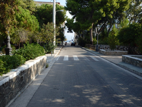 Cycling the Gulf of Corinth's coast.