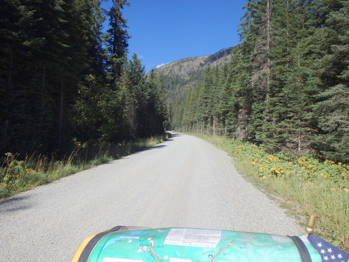 Still climbing up the Grave River valley on the GDMBR.